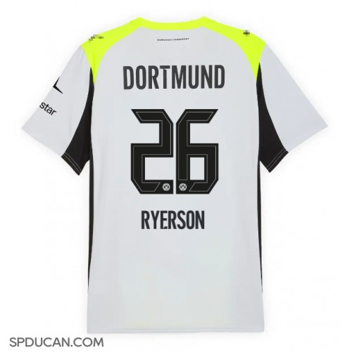 Muški Nogometni Dres Borussia Dortmund Julian Ryerson #26 Gostujuci 2025-26 Kratak Rukav